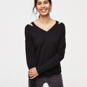 5/$25 Loft Women’s Cutout Black Sweater Size M